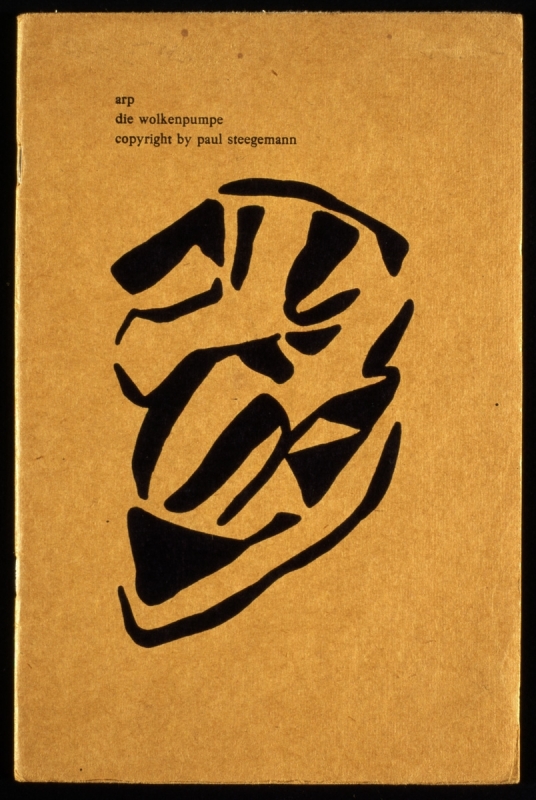Jean Arp, “Die Wolkenpumpe”, couverture du livre, 1920
