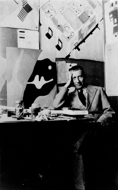 Jean Arp in the studio at the Aubette, Strasbourg, ca 1927
