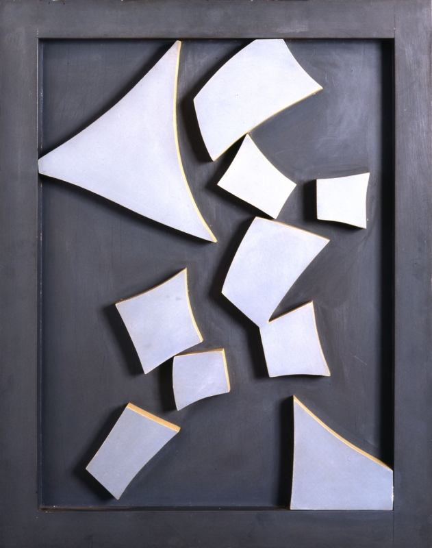 Jean Arp, Elementary forms, painted wood, 1947